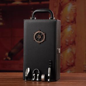Quality Wine Gift Leather Gift Box Luxury Champagne Bottle Packaging wholesale