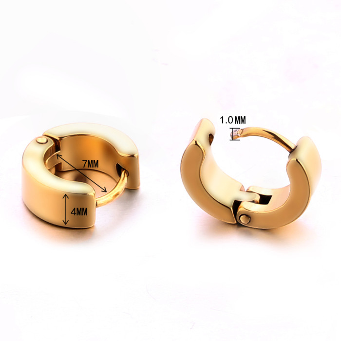 Factory Wholesale Jewelry Women Clip on Hoop Gold Cross Earrings