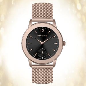 Quality SS Mesh Band ladies wrist watches / fashionable waterproof sports watch wholesale