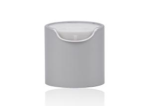 Quality 24mm Matte Silver Cosmetic Aluminum Disc Top Cap White Inner Cap Screw Cap wholesale