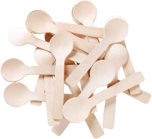 Quality Practical Wood Biodegradable Cutlery Spoon 100mm For Ice Cream wholesale
