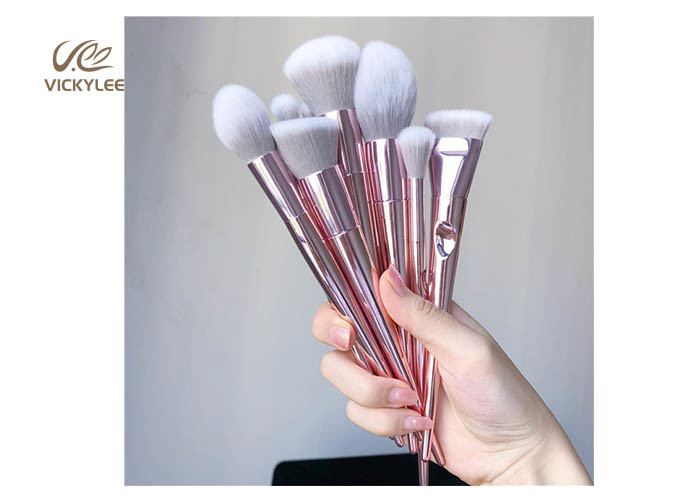 Soft Touch Electroplating 18.8CM 10 Piece Brush Set