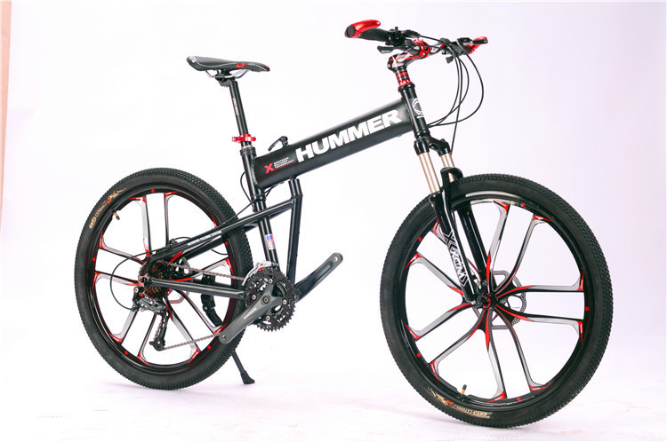 High grade OEM customized logo Shimano M610 aluminium alloy folding mountain bike with dual suspension