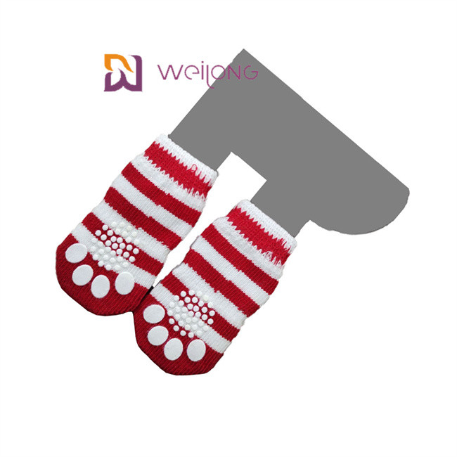 Traction Control Cotton Custom Pet Socks for dogs Indoor Nonskid Knit Socks