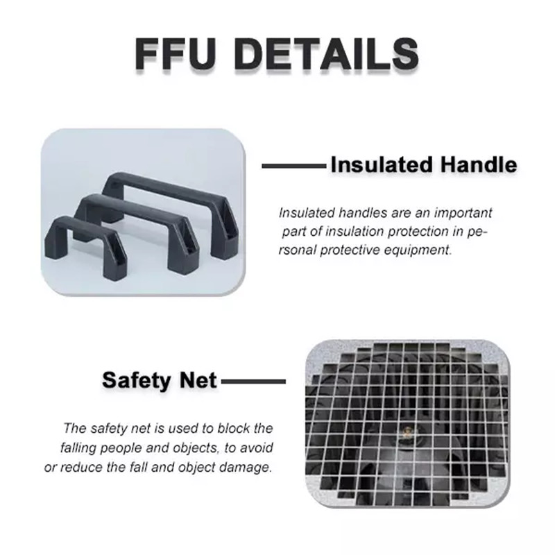 HEPA FFU Fan Filter Unit CE SUS304 For Large Air Laminar Flow Hood H13 H14