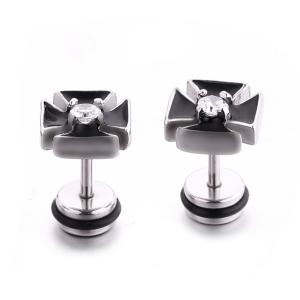 Quality Hot Sale Black round stainless steel stud earring unique stud earrings wholesale