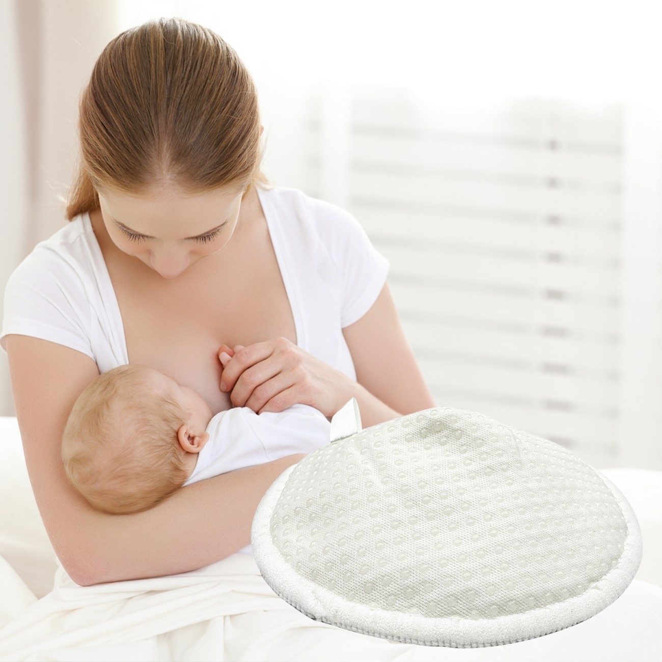 Anti Spill Washable Nursing Pads Nipple Milk Collect Huge Capacity Customize Size