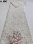 Latest fashionable aso ebi beaded lace wedding dress with shiny beaded Europe