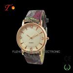 Tourist style women fashion hand watch with colorful nylon watch straps