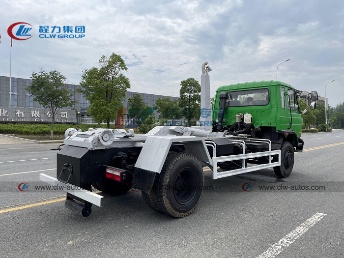 Dongfeng 153 Hydraulic Hook Lift Garbage Truck With 10m3 12m3 Container