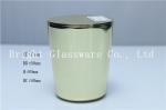 top popular design electroplated gold candle holder with wax