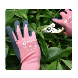 Quality Pink Nylon Spandex Sandy Latex Gloves For Cutting Flowers And Plants wholesale