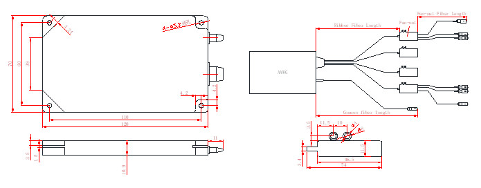 AAWG 150GHz Optical Add Drop Multiplexer Demultiplexer 16 Channels