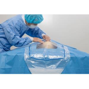 Quality Green Surgery Craniotomy Drape Pack with Fluid Collection Pouch wholesale