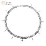 Cross Pendant Necklace Titanium Steel Hip Hop Jewelry Cuban Link Chain Choker
