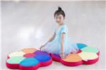 Rainbow Colors Flower Shape Meditation Mat Polyester Cotton Fabric Energetic
