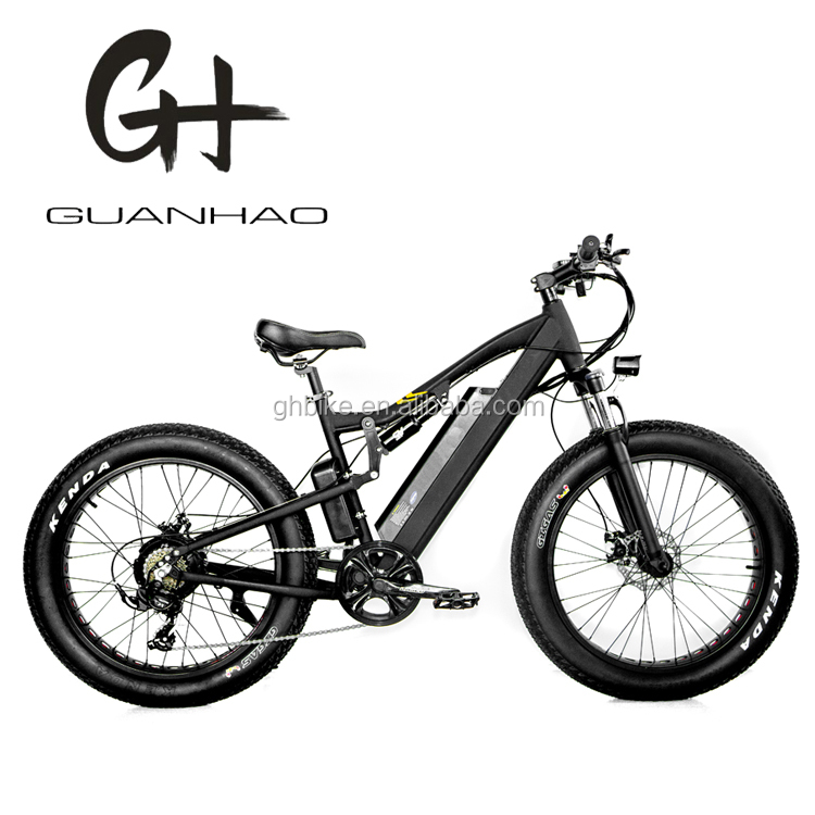 48V 21ah Aluminum Alloy Full Suspension Frame Fat Tire Electric Bike with 1000W Motor