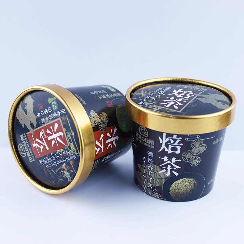 Printing 4oz Ice Cream Paper Cup With Lid 120ml Disposable Customized
