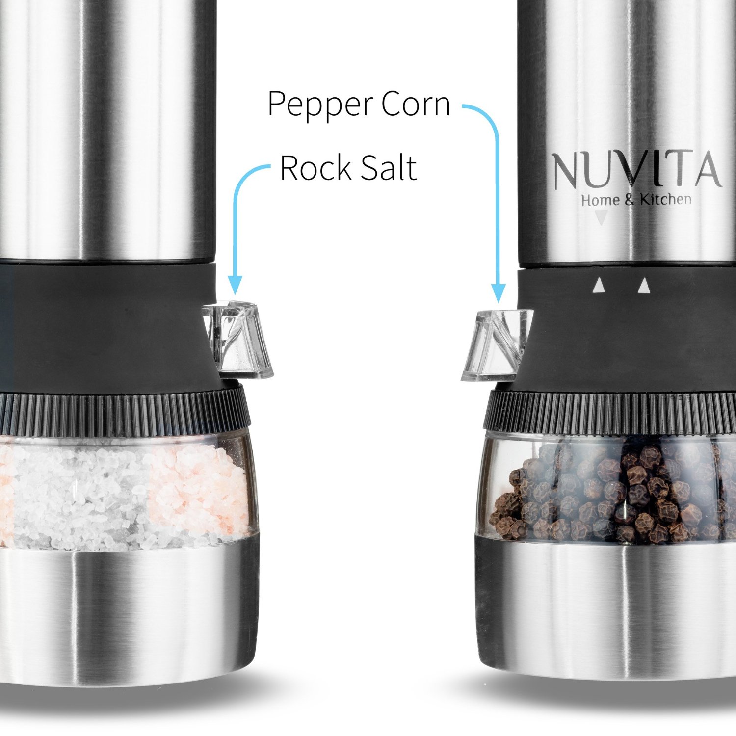 Electric Stainless Steel Salt and Pepper Grinder for Kitchen Spice Grinding Mills Type
