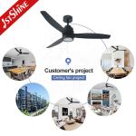 Remote Control 220V 50HZ 5 Speed LED Ceiling Fan With 3 Wood Blades