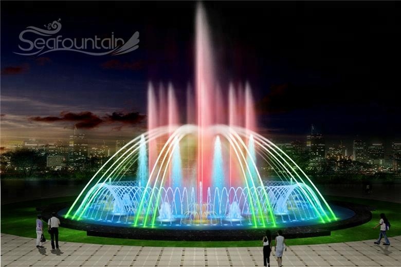 Park decorative landscaping led light water fountain