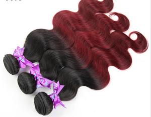 Quality Wine Red Hair Ombre Human Hair Extensions 12'' - 30'' Body Wave wholesale