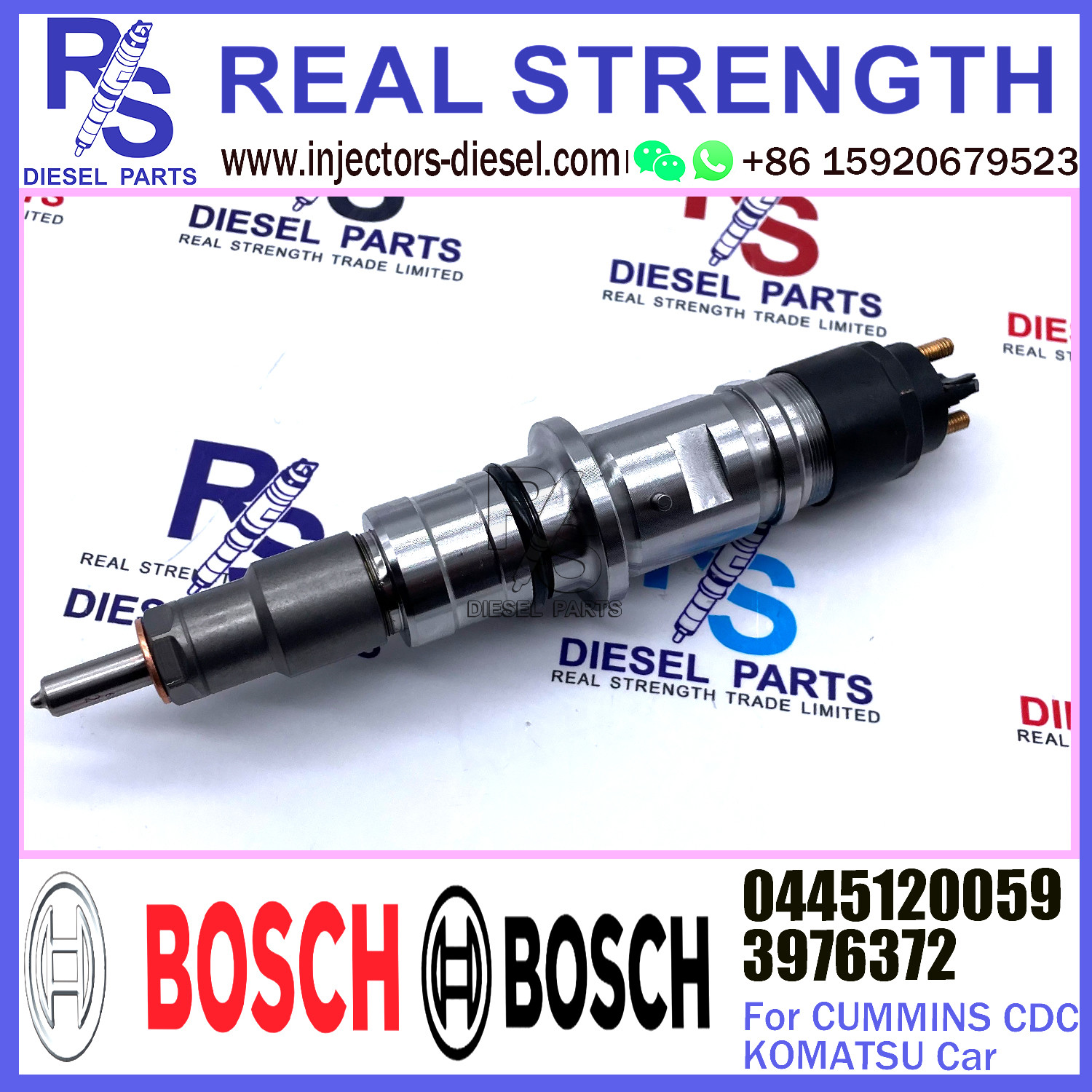 Cummins engine QSB6.7 6D107 komatsu PC200-8 Fuel Injector 3976372 4945969 5263262 0445120059