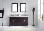 Shaker Style Double Sink Bathroom Vanities And Cabinets Waterproof Board