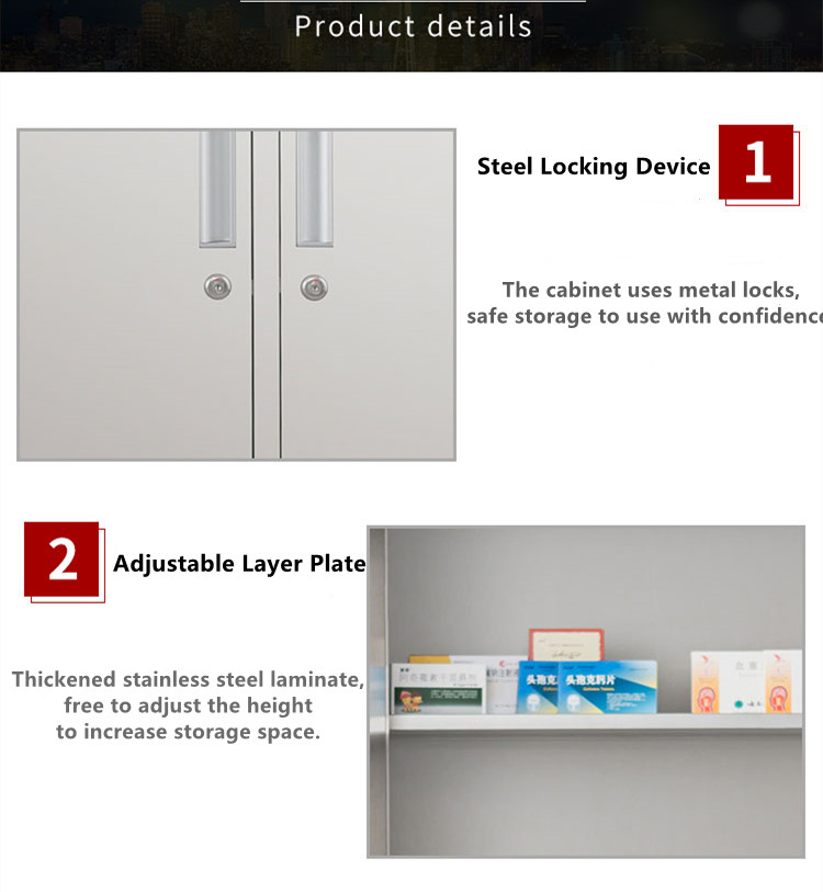 Scratch Resistant Medicine Display Cabinet For Hospital / Office