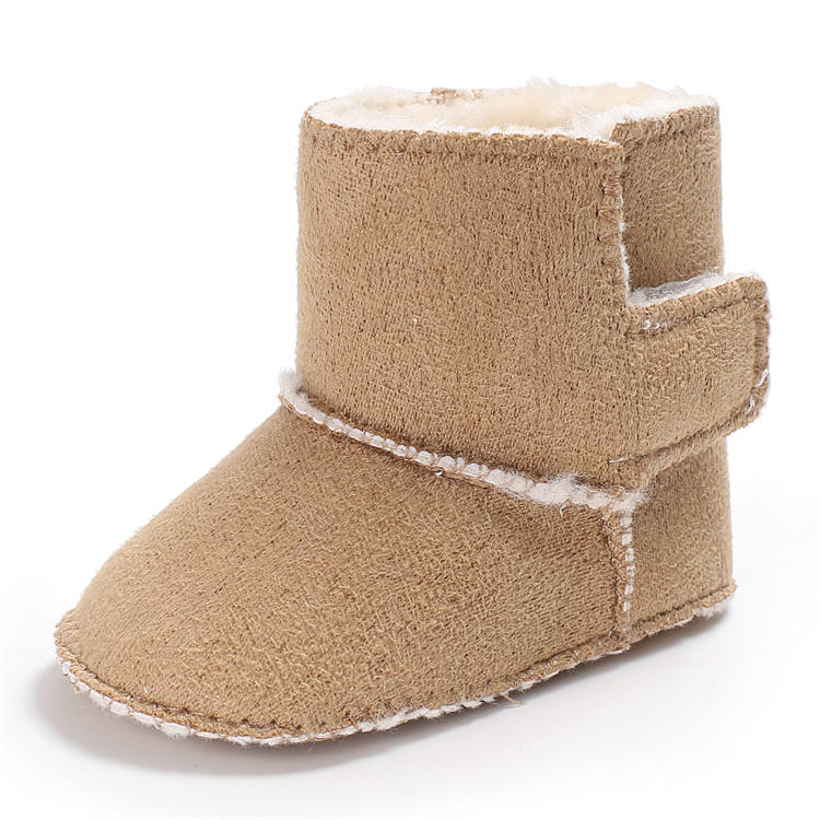 Wholesale Cotton fabric Warm plush 0-18 months Outdoor baby booties