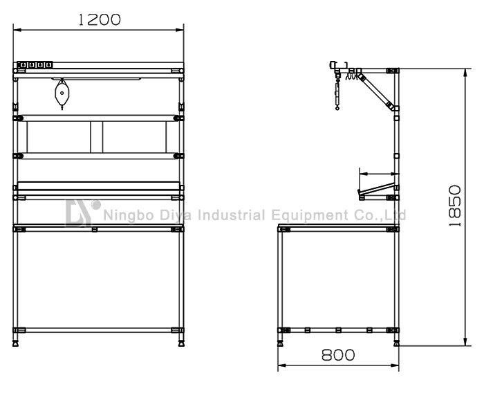 Polished Surface Production Industries Workbench , ESD Safe Workbench Assembly Line
