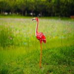 Outdoor Metal Flamingo Yard Decor Lawn Flamingo Metal Statue