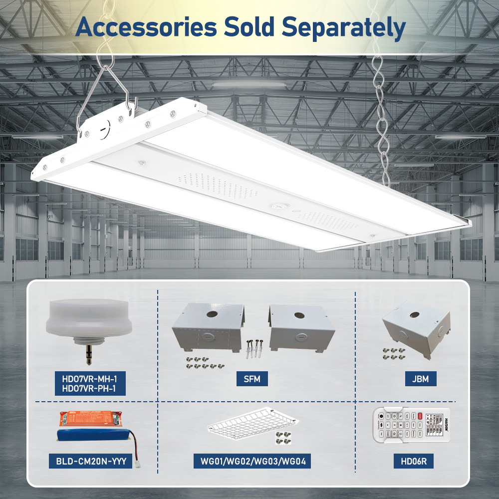 80-400W Dimmable LED Linear High Bay Light for Warehouse Lighting
