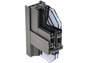 Quality Powder Coated Aluminium Window Profiles Black Color ISO Certification wholesale