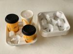 0.7mm Thick 4 Cup Drink Carrier Biodegradable Coffee Cup Holder Compostable