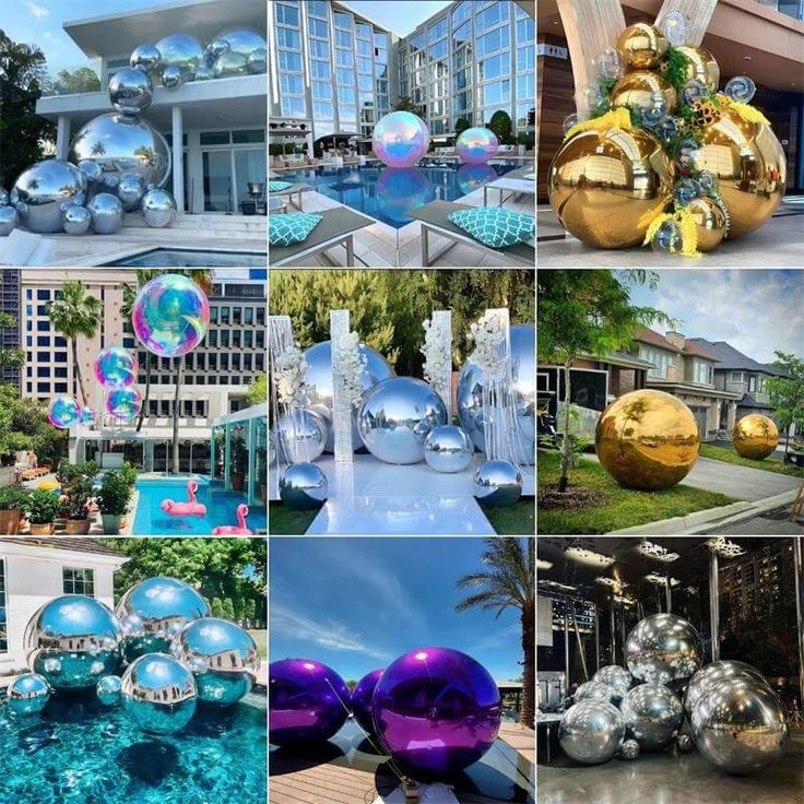 Outdoor Pvc Hanging Inflatable Mirror Balloon Giant Inflatable Silver Mirror Ball Decoration