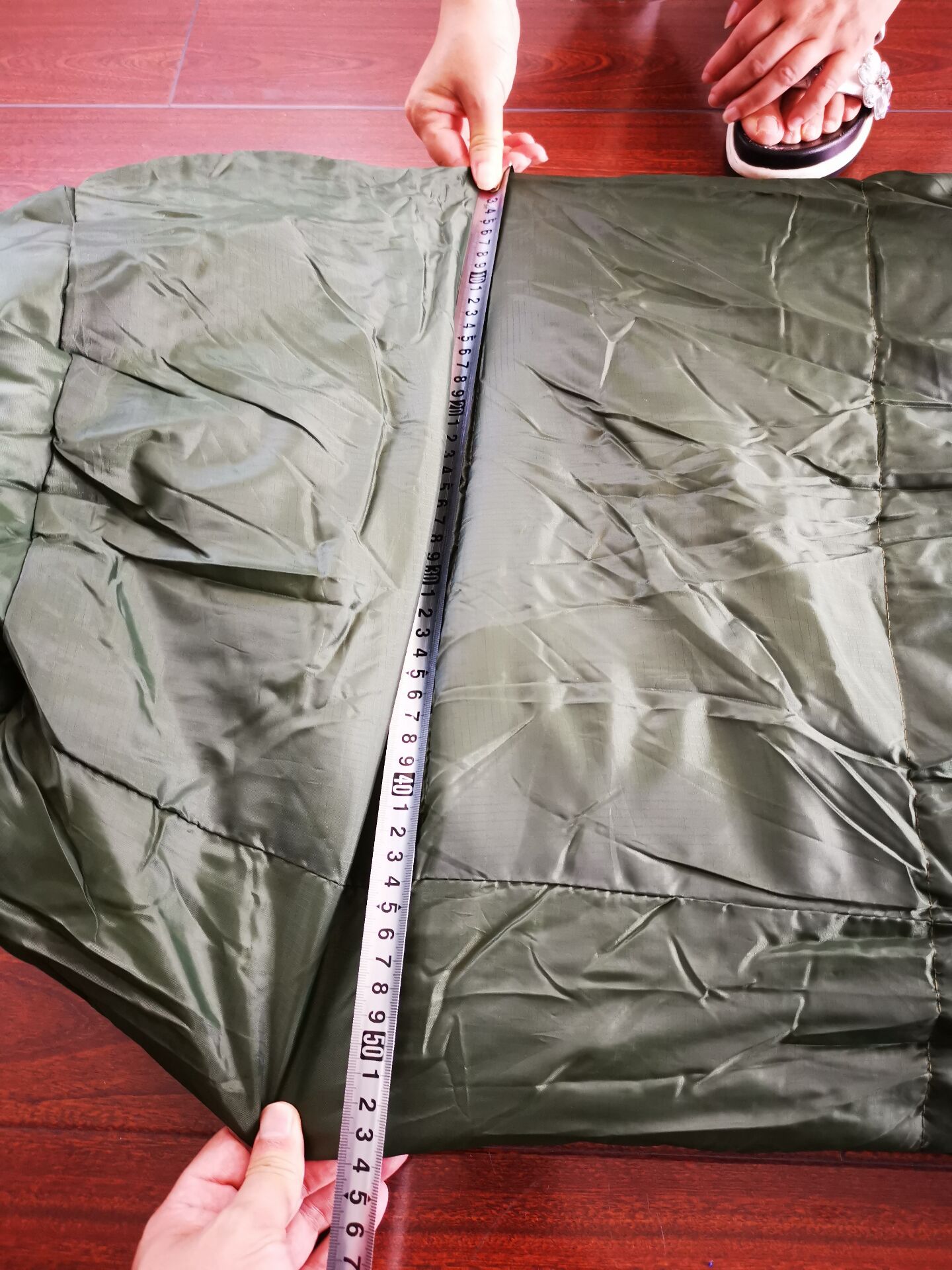 230x80x50CM Custom Black Orange Waterproof 190T Polyester Travel Mountain Sleeping Bags