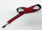Advertisement Black Imprinted neck Silk Screen Lanyards with ID cards