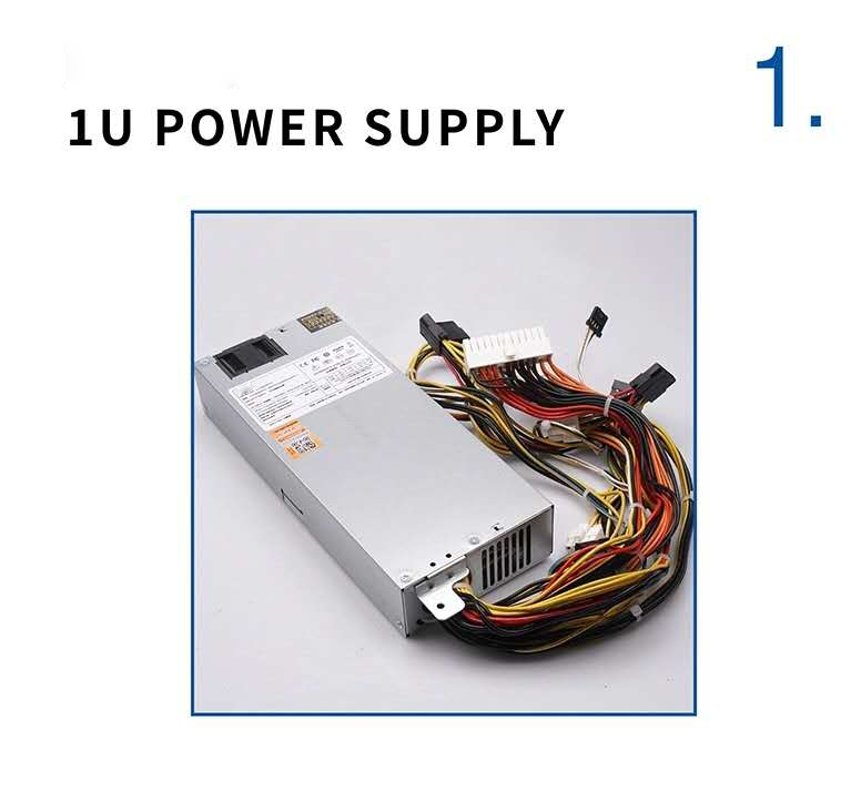 100-240V AC Input DC Output Switch PSU With Active PFC 1U 600W Power Supply For Servers