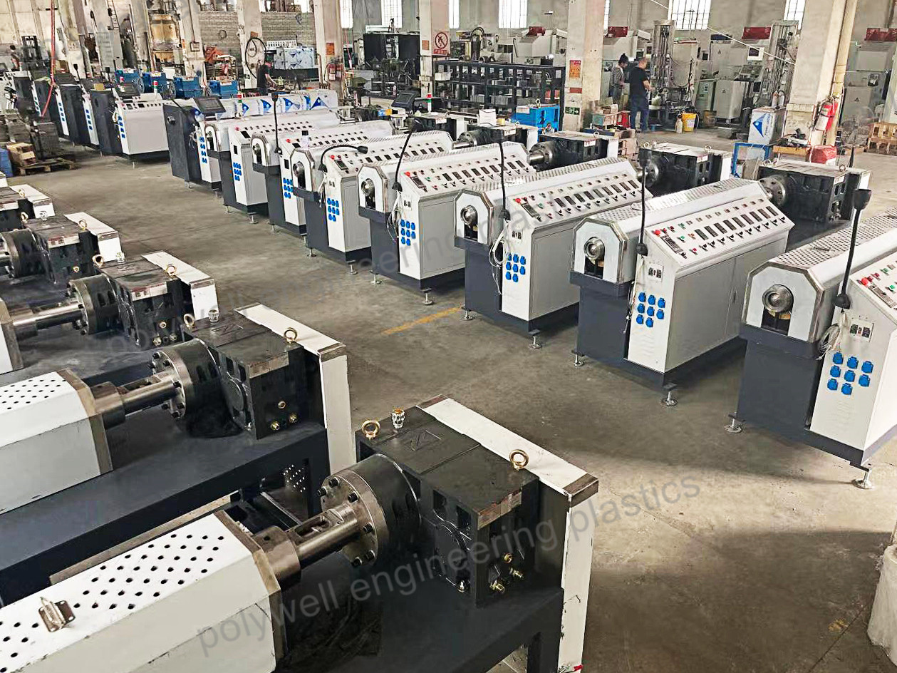 Plastic Forming Single Screw Extruding Machine PA66GF25 Granules Processing