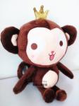 plush monkey crown brown hot toys for kids cheap china cartoon children holiday