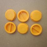 Green material ABS or HIPS lid for piggy bank , money bank , diameter 3.5 cm