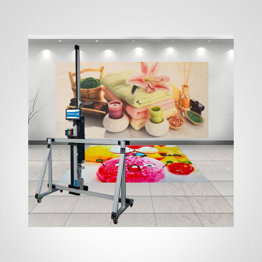 High Speed UV Inkjet Floor Wall Printing Machine For Eco Friendly Art Culture School Living Room Office Printing