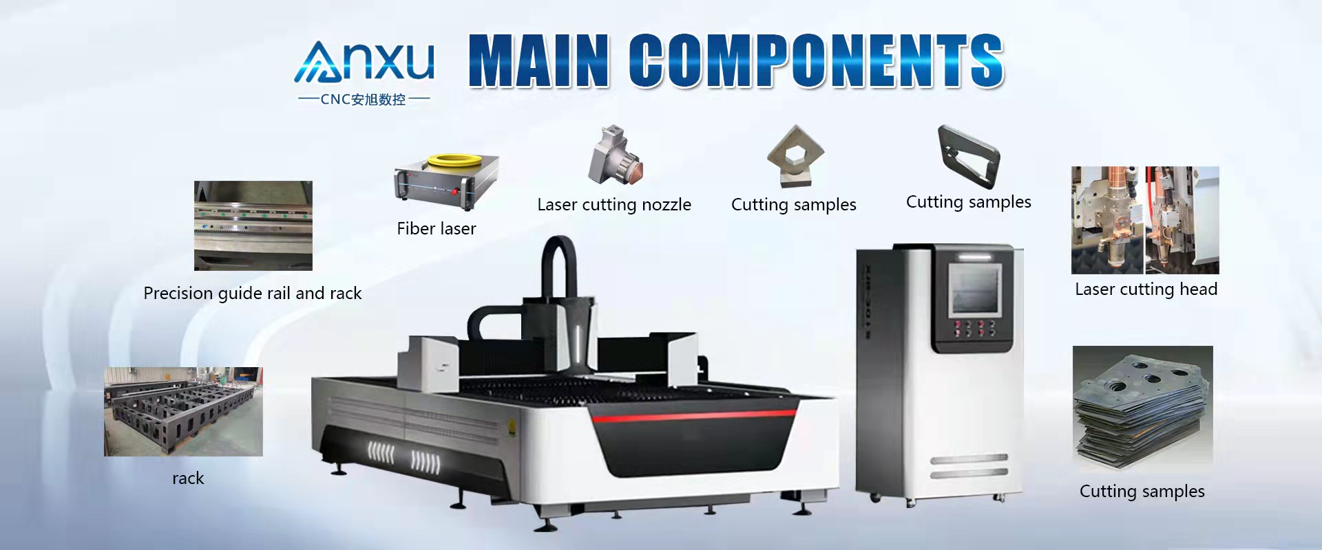 High Productivity Metal Laser Cutting Machine Sheet Metal CNC Fiber Laser Cutting Machine
