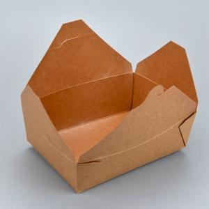 Quality brown color disposable lunch box in Kraft paper food packing box wholesale