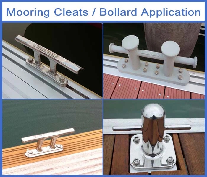 Stainless Steel 316 Marine Dock Folding Cleat with Other Accessories