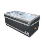 Supermarket Sliding Glass Door Top Island Freezer Deep Freezer