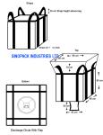 Heavy Duty Circular / Tubular Big Bag FIBC Virgin PP For Storage / Transportatio