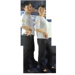 Blue Black 150g 96% Cotton 4% Conductive Fiber ESD T Shirts