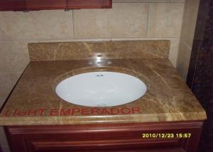 Quality Yellow Beige Honed Granite Countertops , Granite Stone Kitchen Countertops wholesale